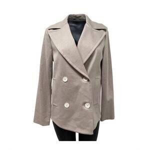 NEW HARRIS WHARF women's diagonal peacoat in oat